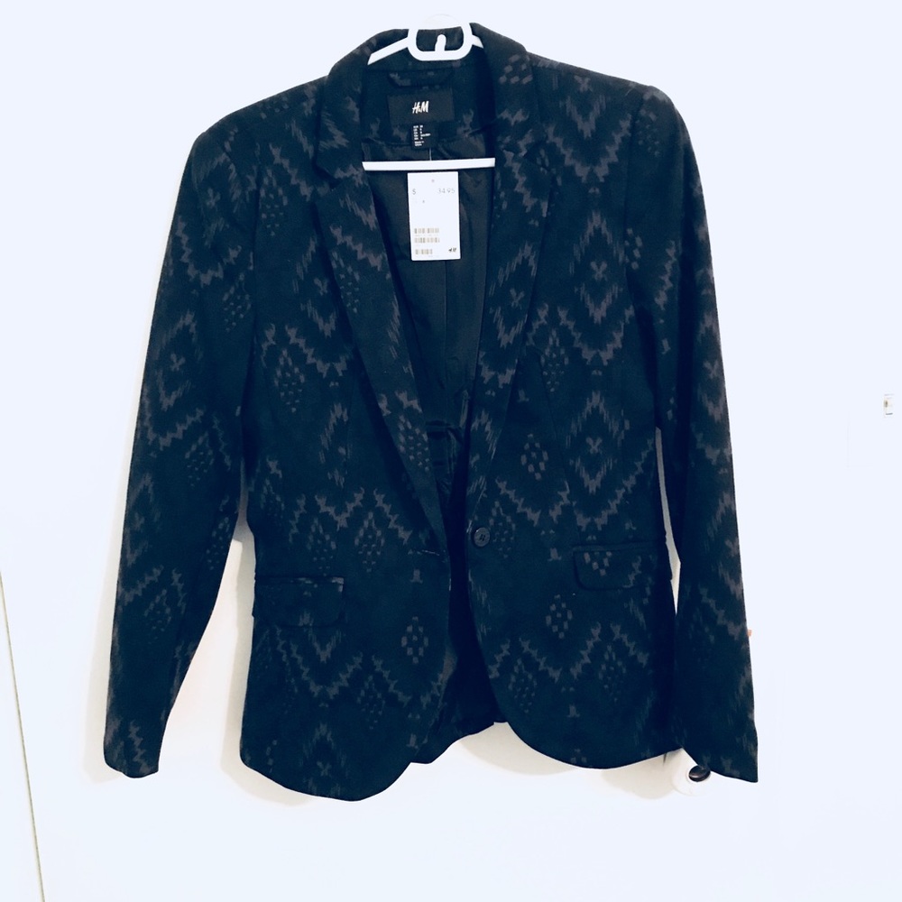 Ikat Print Blazer